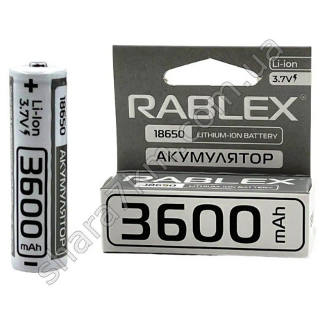 акумулятор 18650 RABLEX 3600 mAh 3.7V