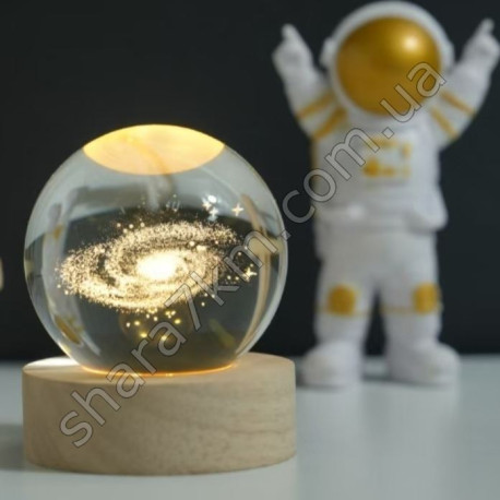 нічник 3D кришталева куля "Галактика"