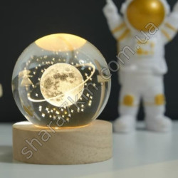 нічник 3D кришталева куля "Дівчинка з планетою"