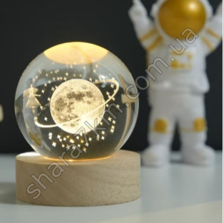 нічник 3D кришталева куля "Дівчинка з планетою"