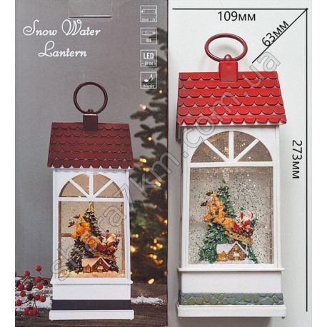 музичний новорічний ліхтар різдвяний будинок (CHRISTMAS HOUSE)