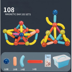 Магнітний конструктор - трансформер 108 шт