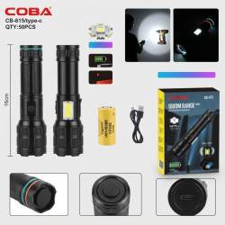 Ручний акумуляторний ліхтар COBA CB-815 (Type-C)