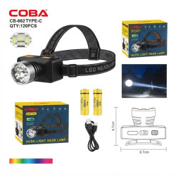 Налобний ліхтар COBA CB-662 TYPE-C