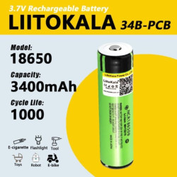 Аккумулятор LiitoKala 34B-PCB 18650 3400mah